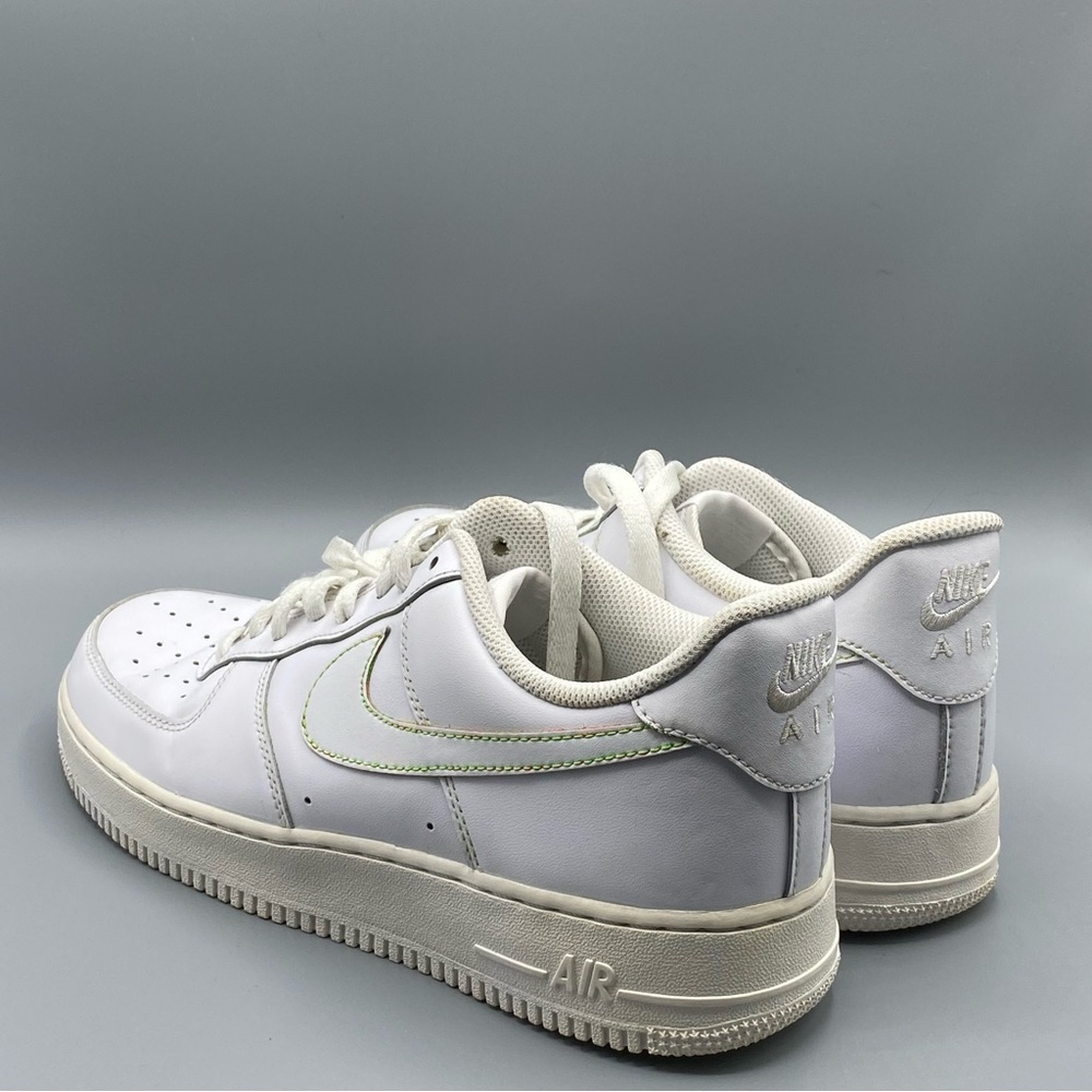 Nike Air Force 1 Low White (has green and pink lining around the Nike sign) - Picture 2 of 4
